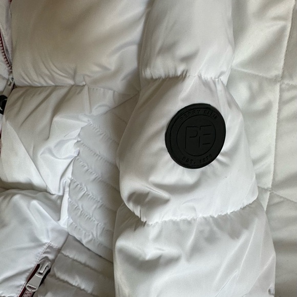 Perry Ellis White Hooded Puffer Jacket - Picture 3 of 5